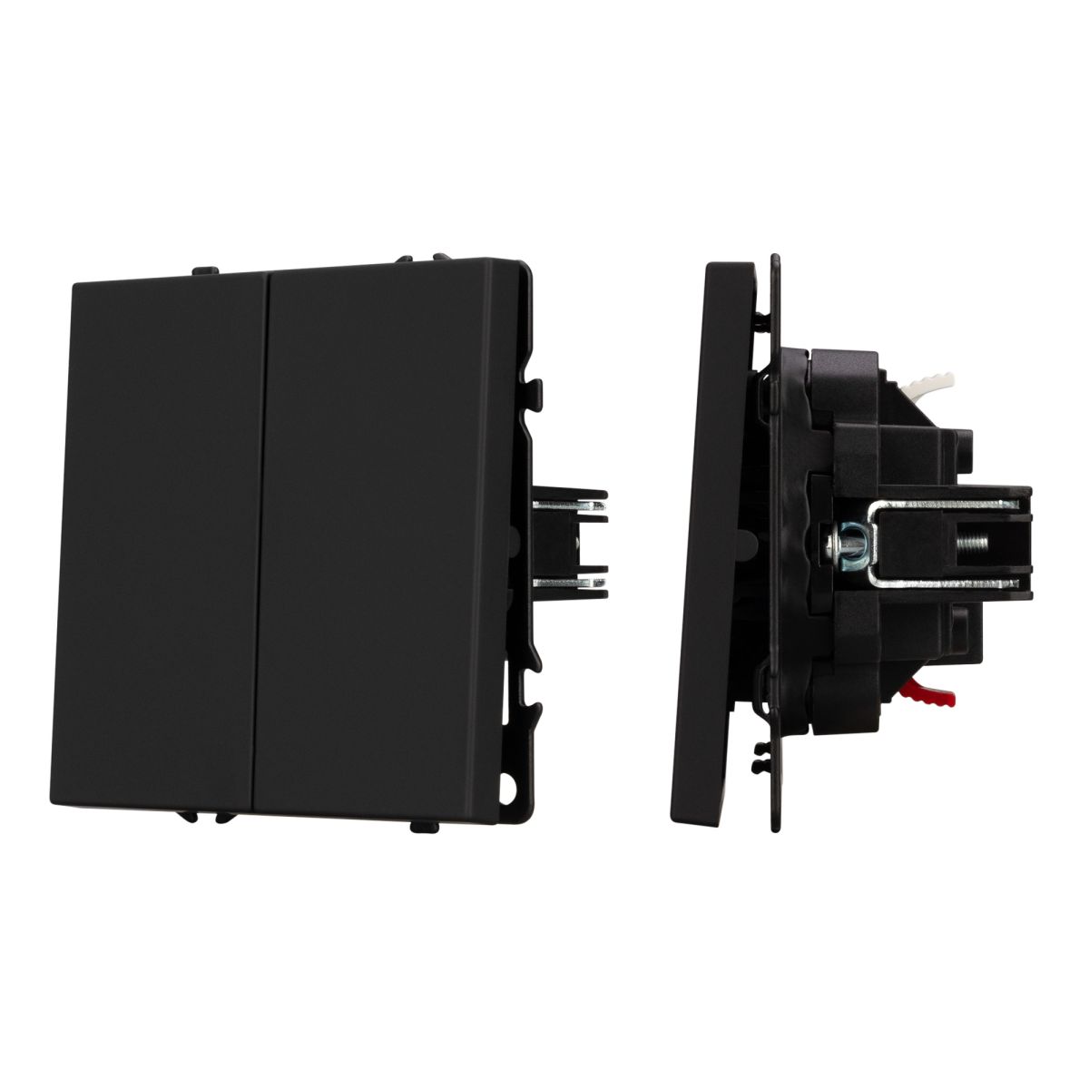 Выключатель проходной 2 кл софт-тач черный оникс SWT-MKP2-SFPL-BK (250V, 10A) 054255(1)