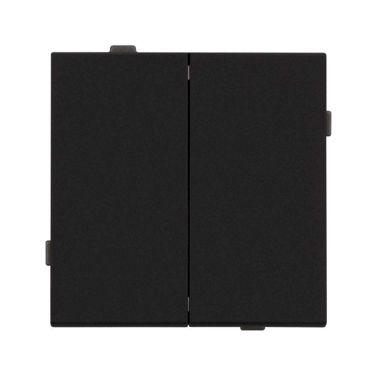 Механизм выключателя двухклавишный непроходной SWT-TENDO-MK02-SFPL-BK (230V, 10A) 054544