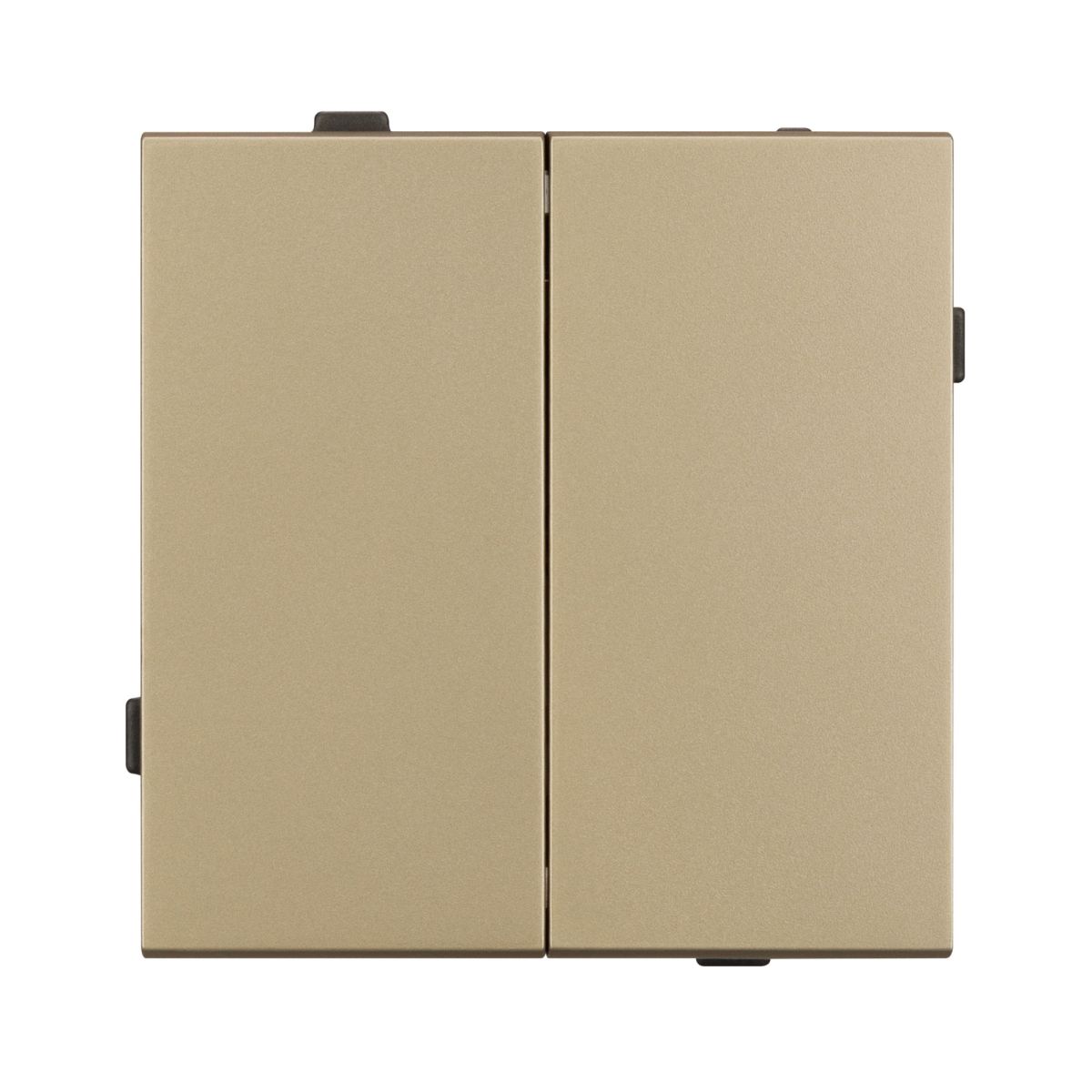 Механизм выключателя двухклавишный непроходной SWT-TENDO-MK02-SFPL-GD (230V, 10A) 054545