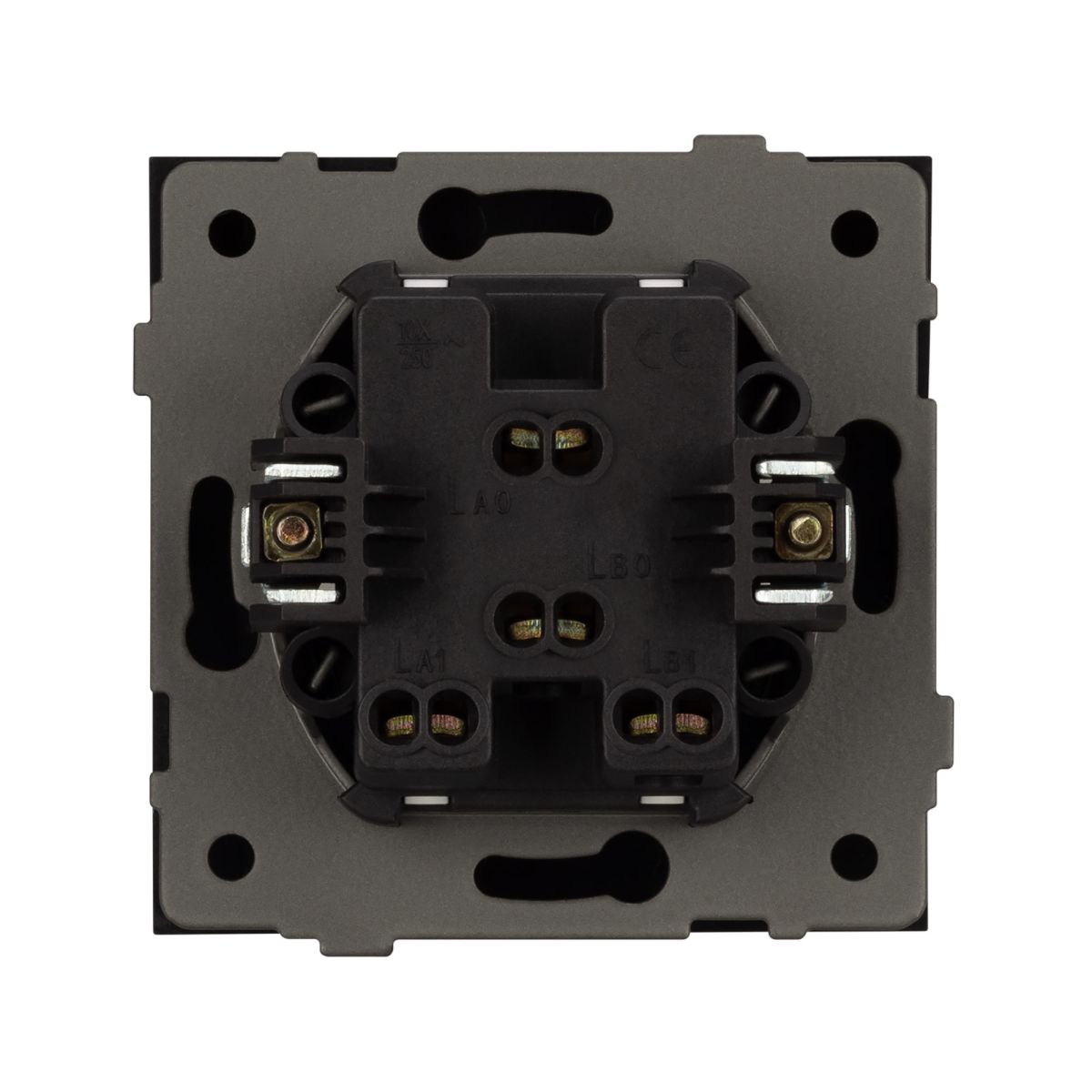 Механизм выключателя двухклавишный непроходной SWT-TENDO-MK02-SFPL-GR (230V, 10A) 054546