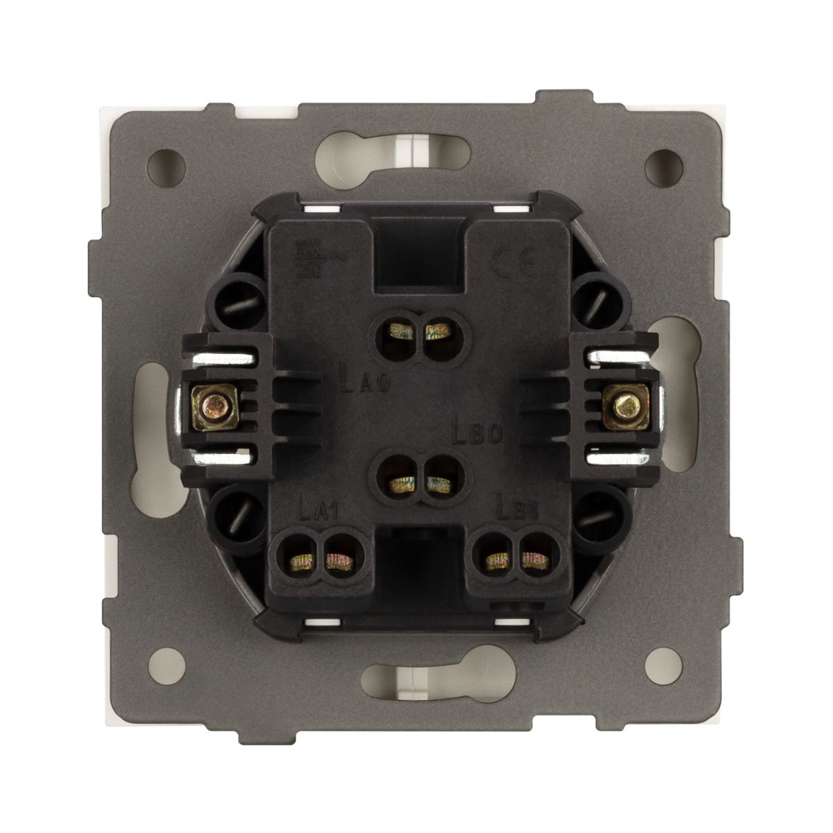 Механизм выключателя двухклавишный непроходной SWT-TENDO-MK02-SFPL-WH (230V, 10A) 054547