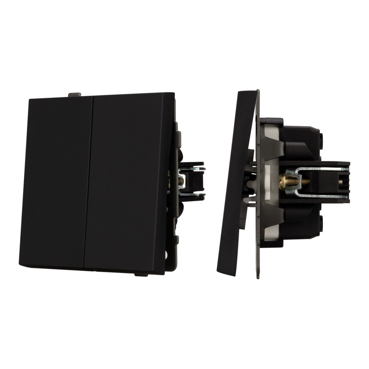 Механизм выключателя двухклавишный проходной SWT-TENDO-MKP2-SFPL-BK (230V, 10A) 054553
