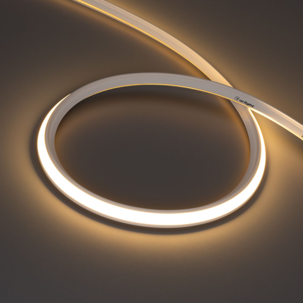 Светодиодная лента герметичная MOONLIGHT-3D-T-X544-10x10mm 24V Warm3000 (8 W/m, IP67, 5m, wire x1) (Вывод боковой) 055192