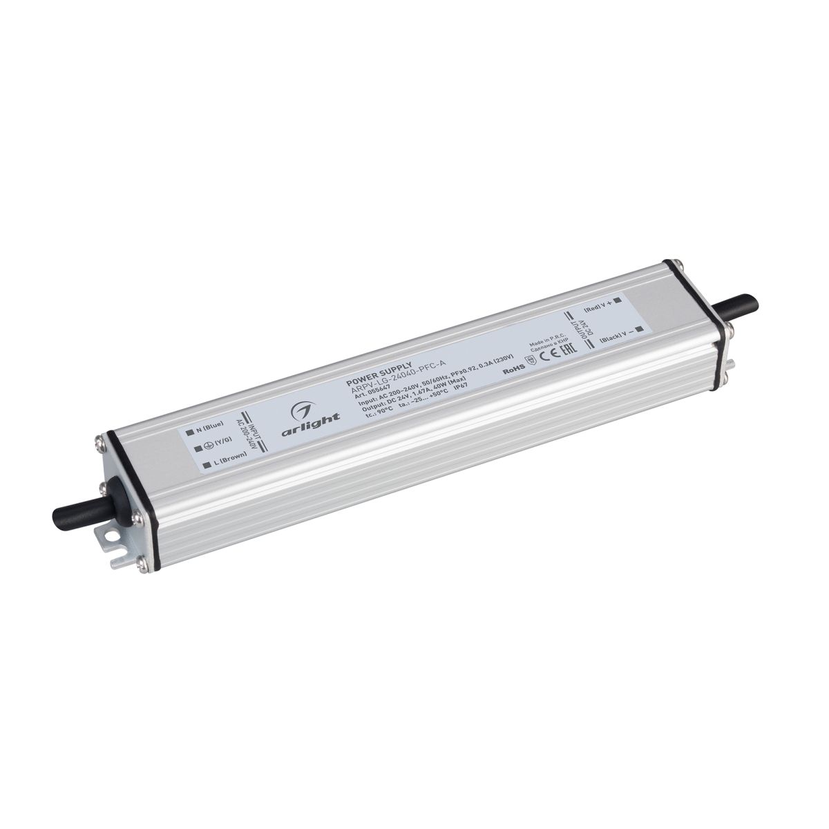 Блок питания ARPV-LG-24040-PFC-A (24V, 1.67A, 40W) (IP67 Металл) 055647