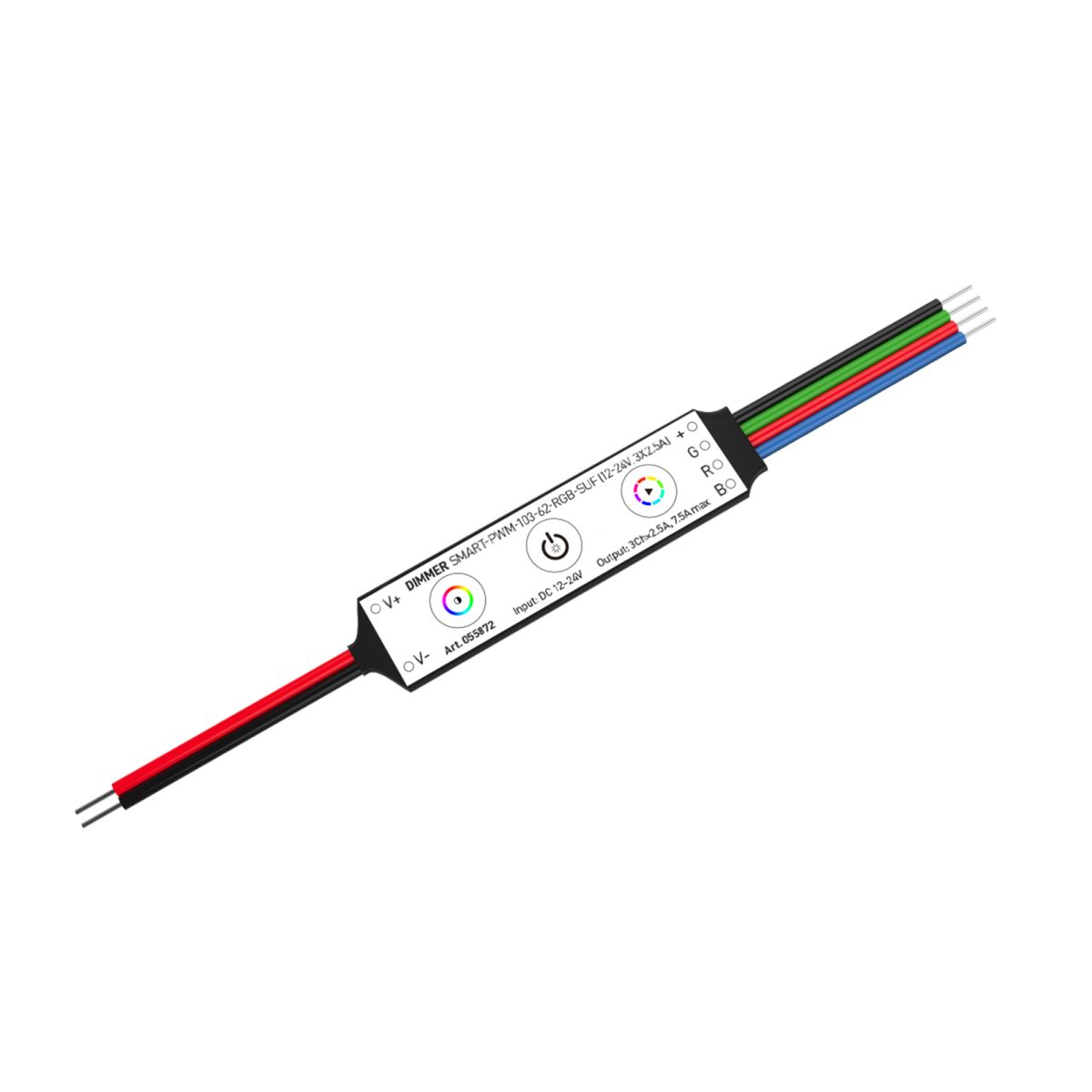 Диммер SMART-PWM-103-62-RGB-SUF (12-24V, 3x2.5A) (IARL, IP20 Пластик) 055872