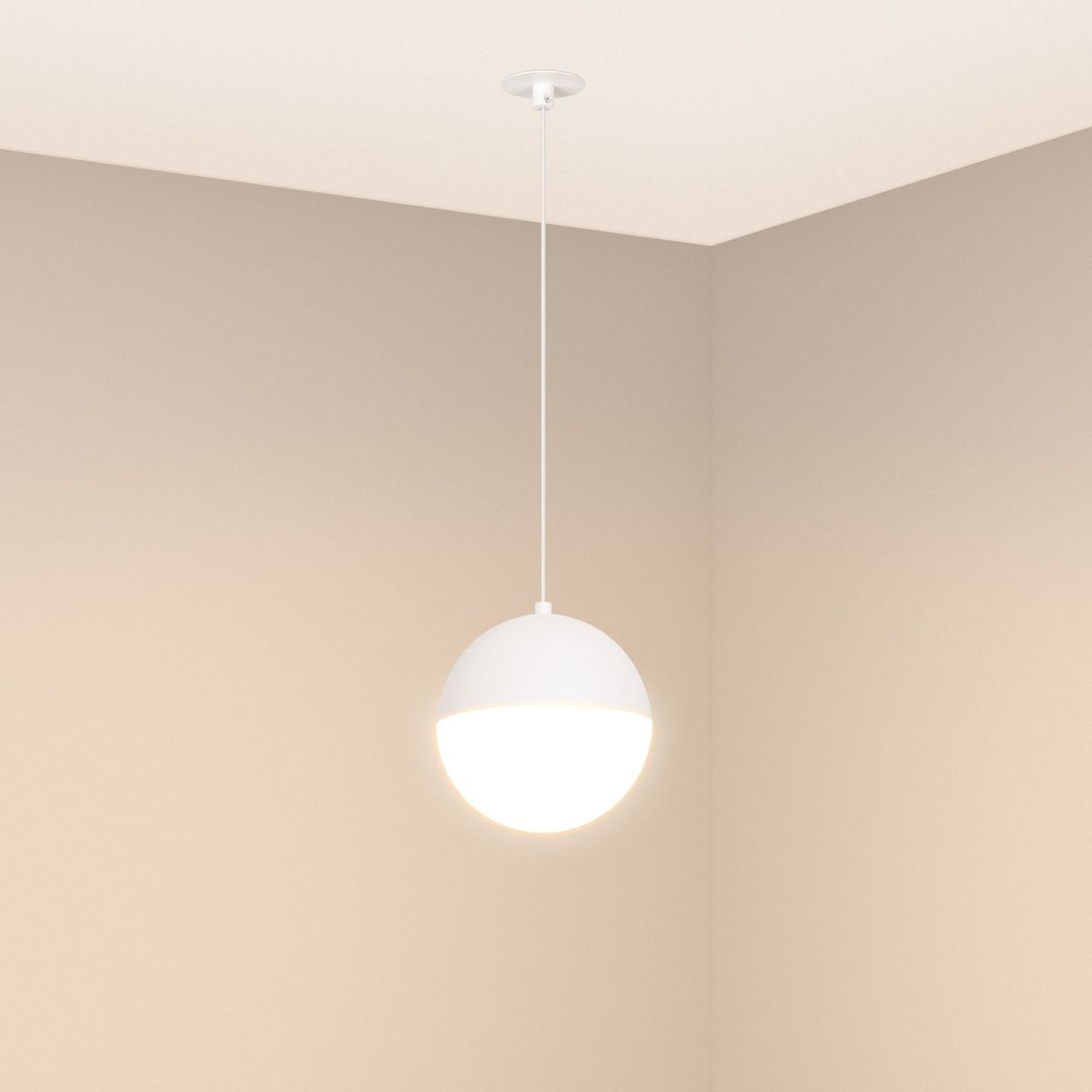 Подвесной светильник SP-EMISFERO-HANG-BUILT-R150-11W Warm3000 (WH, 170 deg, 230V) 056588