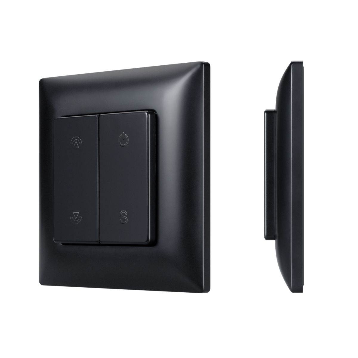 Накладная кнопочная панель 2.4 ГГц SMART-RF-801-22-1G-DIM-SUF Black (3V, 2.4G) (IARL, IP20 Пластик) 059068