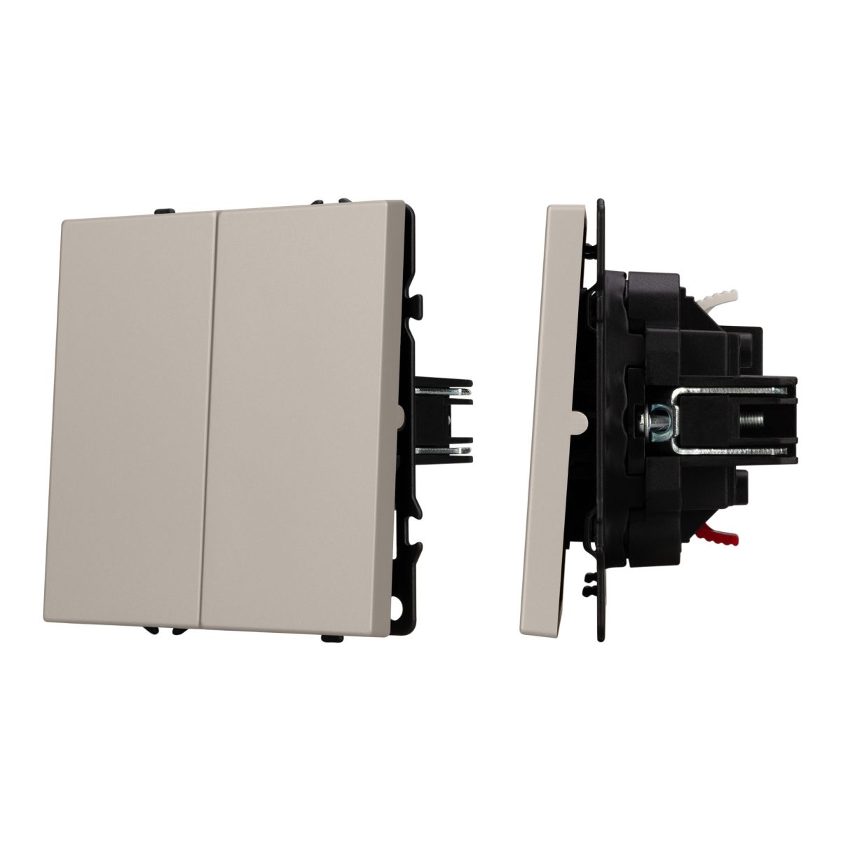 Выключатель 2 кл софт-тач кашемир SWT-MK02-SFPL-CA (250V, 10A) 059419(1)