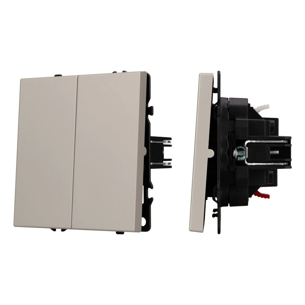Выключатель проходной 2 кл софт-тач кашемир SWT-MKP2-SFPL-CA (250V, 10A) 059422(1)