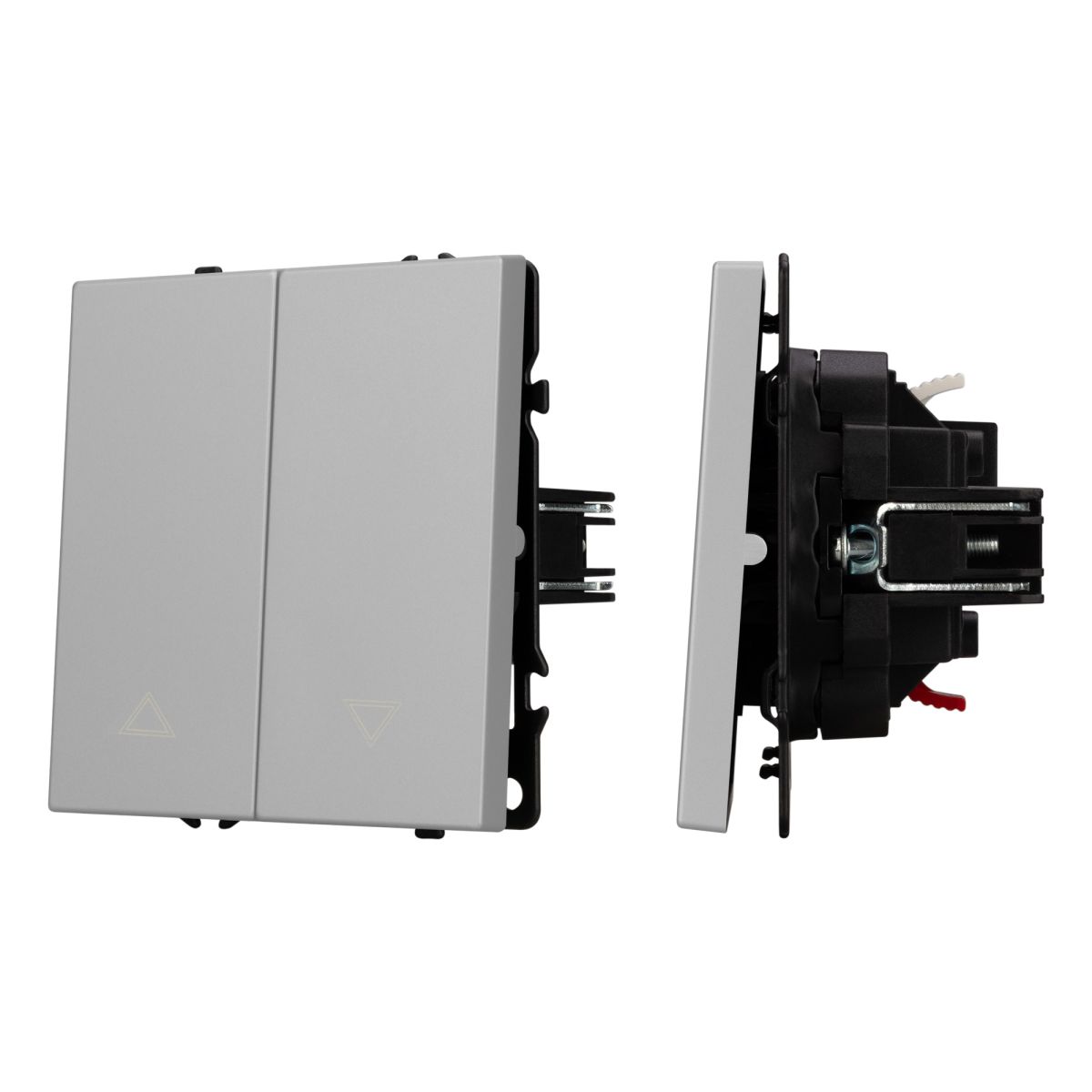 Выключатель управления шторами 2 кл софт-тач никель SWT-MKR2-SFPL-IS (250V, 10A) 059435(1)