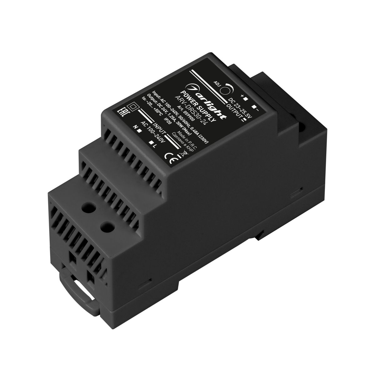 Блок питания ARV-DRS-36-24 (24V, 1.5A, 36W) (IP20 DIN-рейка) 059900