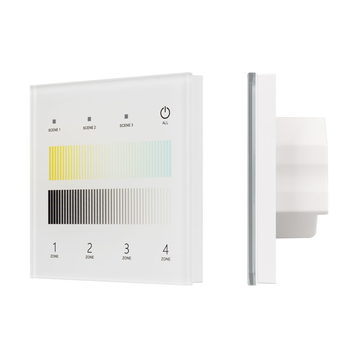 Сенсорная панель SMART-DALI-301-11-4G-3SC-DT8 Белая (230V, встраиваемая, 2.4G) (IARL, IP20 Пластик) 060791