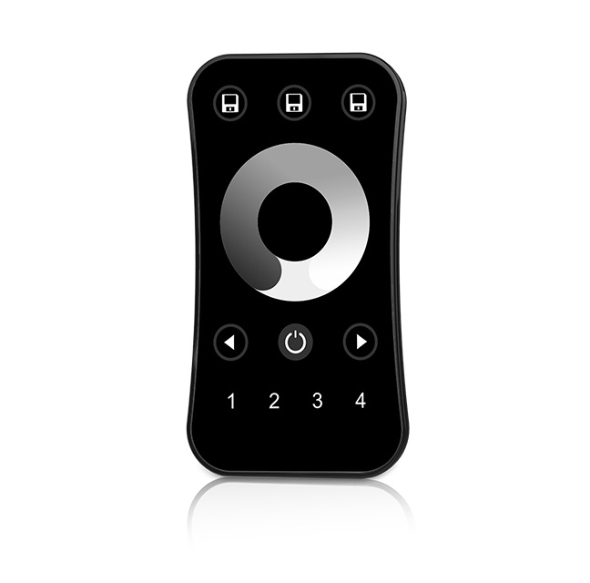 Пульт SMART-801-52-4G-3SC-DIM Black (3V, 2.4G) (IARL, IP20 Пластик) 061101