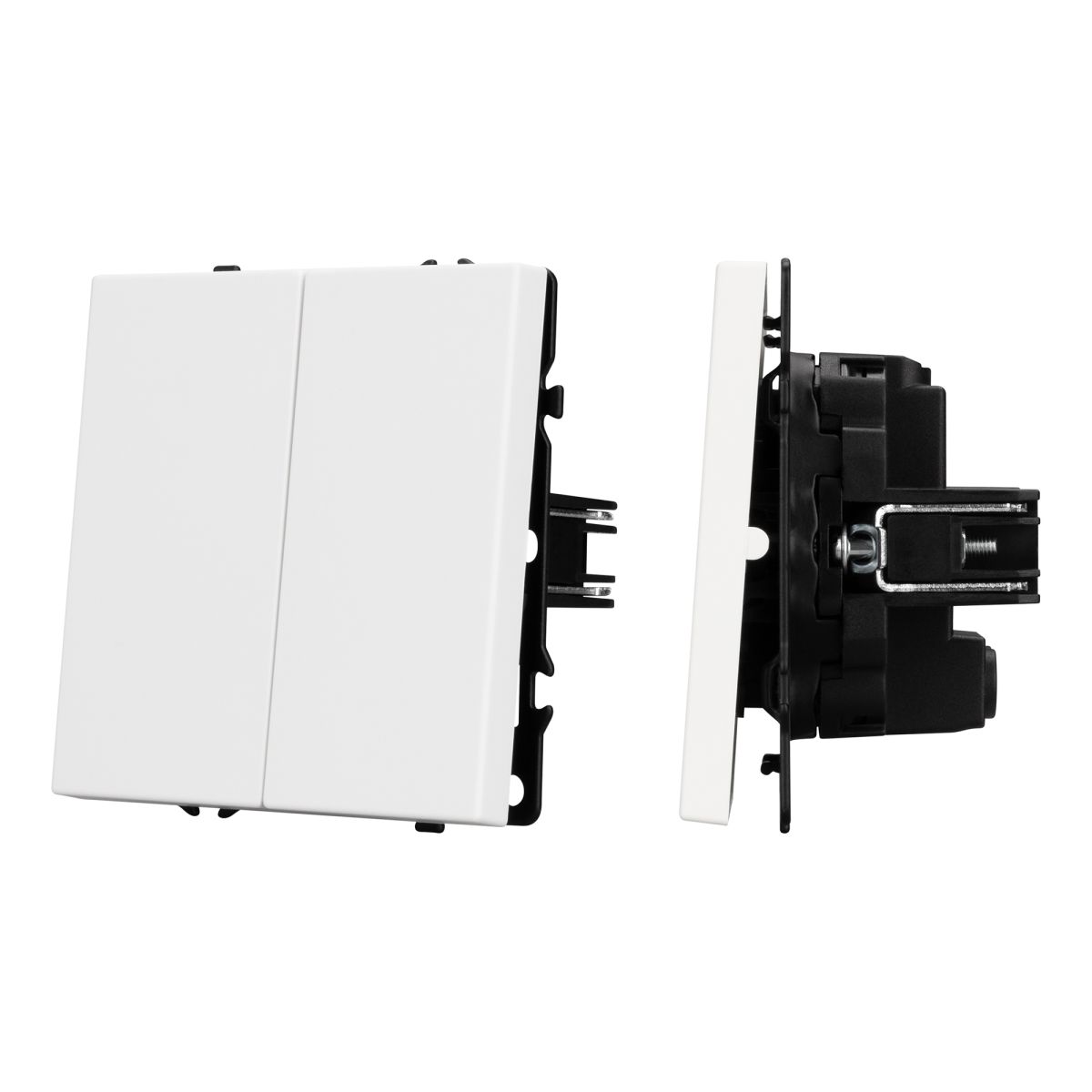 Выключатель перекрёстный 2 кл софт-тач белый кварц SWT-MKX2-SFPL-WH (250V, 10A) 061795(1)