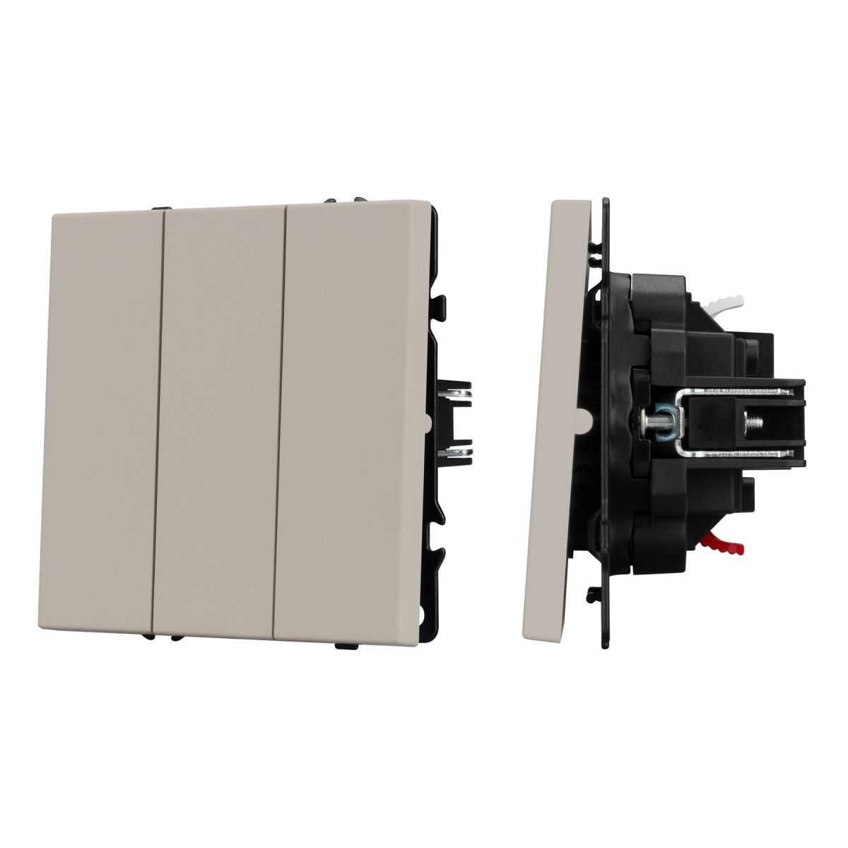 Механизм выключателя трехклавишный непроходной SWT-NOBE-MK03-SFPL-CA (230V, 10A) (Кашемир) 061797