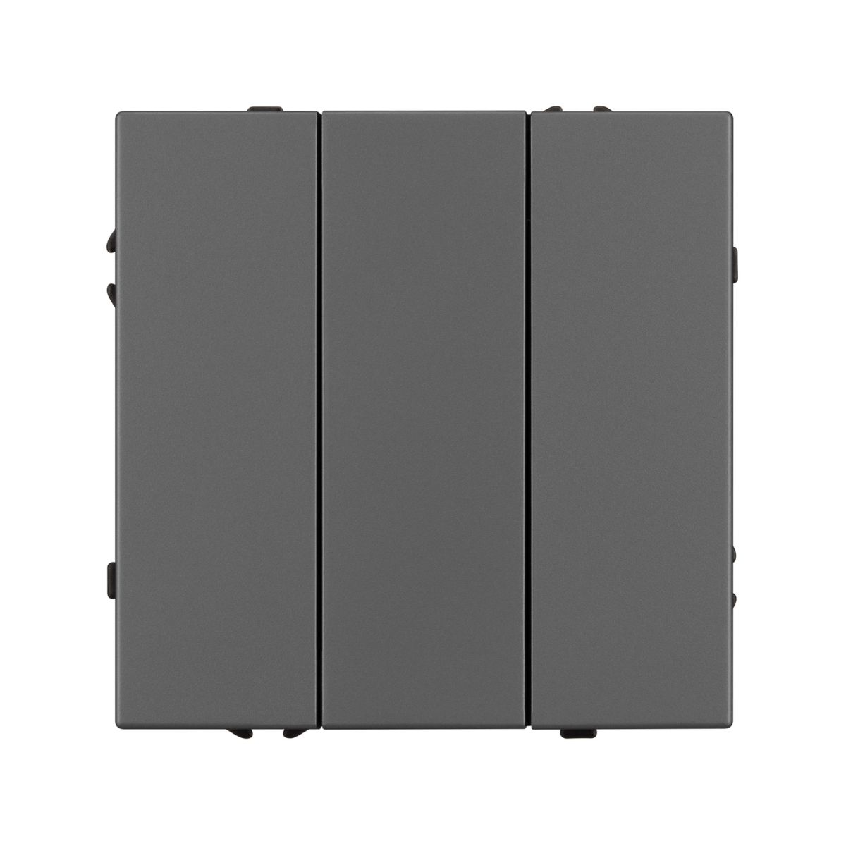 Механизм выключателя трехклавишный непроходной SWT-NOBE-MK03-SFPL-GR (230V, 10A) (Серый базальт) 061799