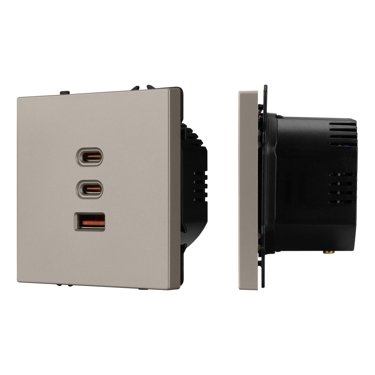 USB Розетка тип А+С+С софт-тач кашемир SCT-MUACC-SFPL-FC-CA (65W, QC3) 061835(1)