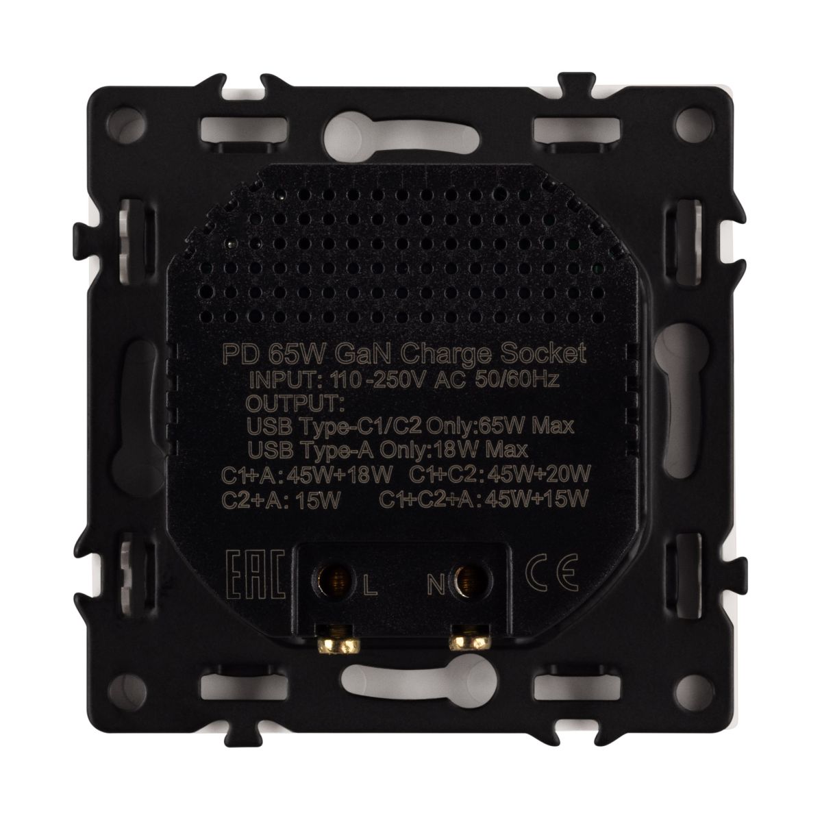 USB Розетка тип А+С+С софт-тач никель SCT-MUACC-SFPL-FC-IS (65W, QC3) 061838(1)