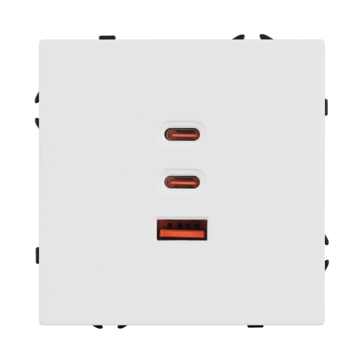 USB Розетка тип А+С+С софт-тач белый кварц SCT-MUACC-SFPL-FC-WH (65W, QC3) 061839(1)