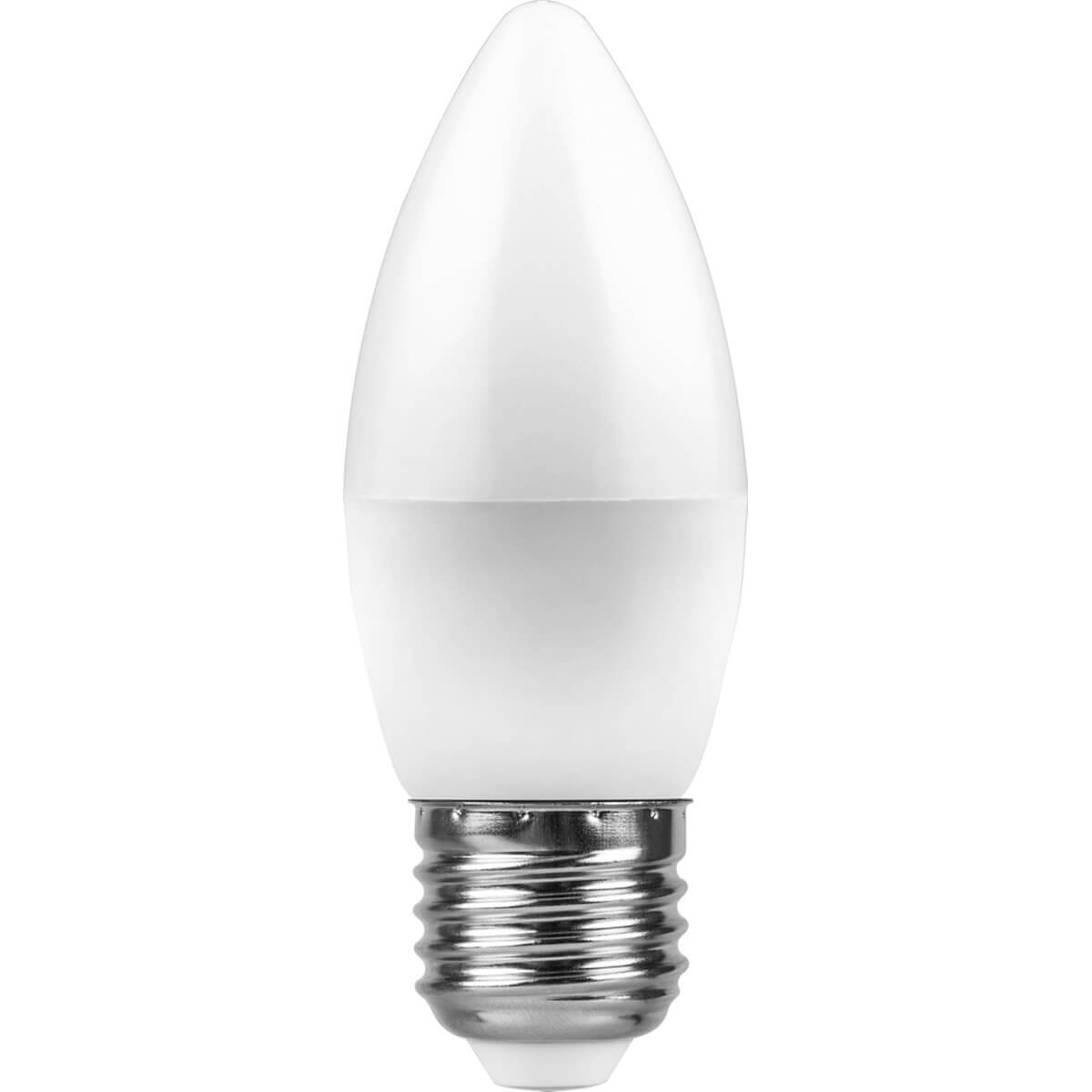 Лампа светодиодная E27 7W 2700K Свеча Матовая LB-97 25758
