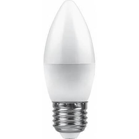 Лампа светодиодная E27 9W 2700K Свеча Матовая LB-570 25936