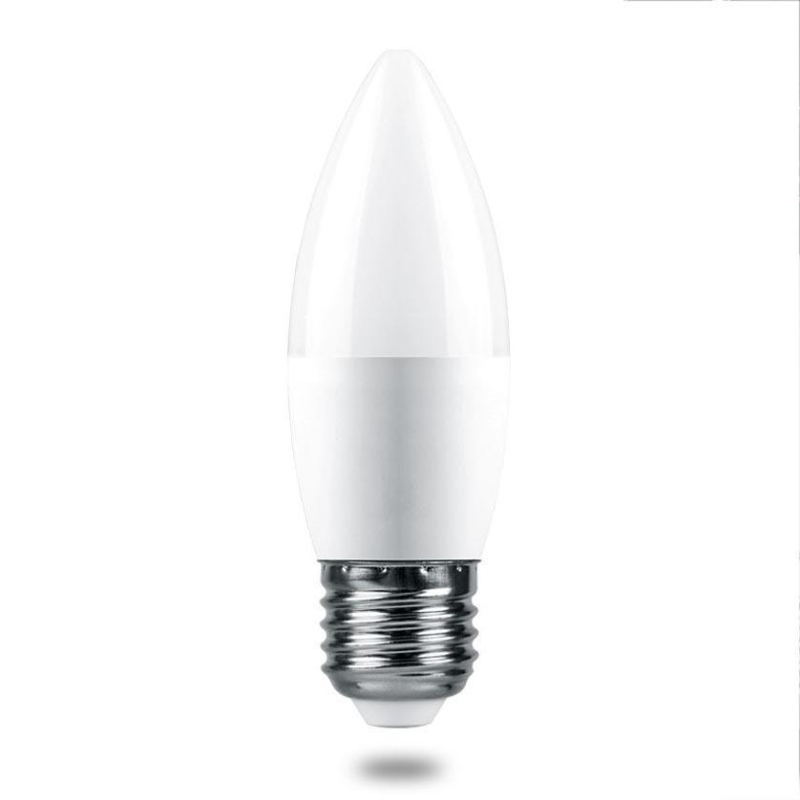 Лампа светодиодная E27 7,5W 4000K свеча матовая LB-1307 38057
