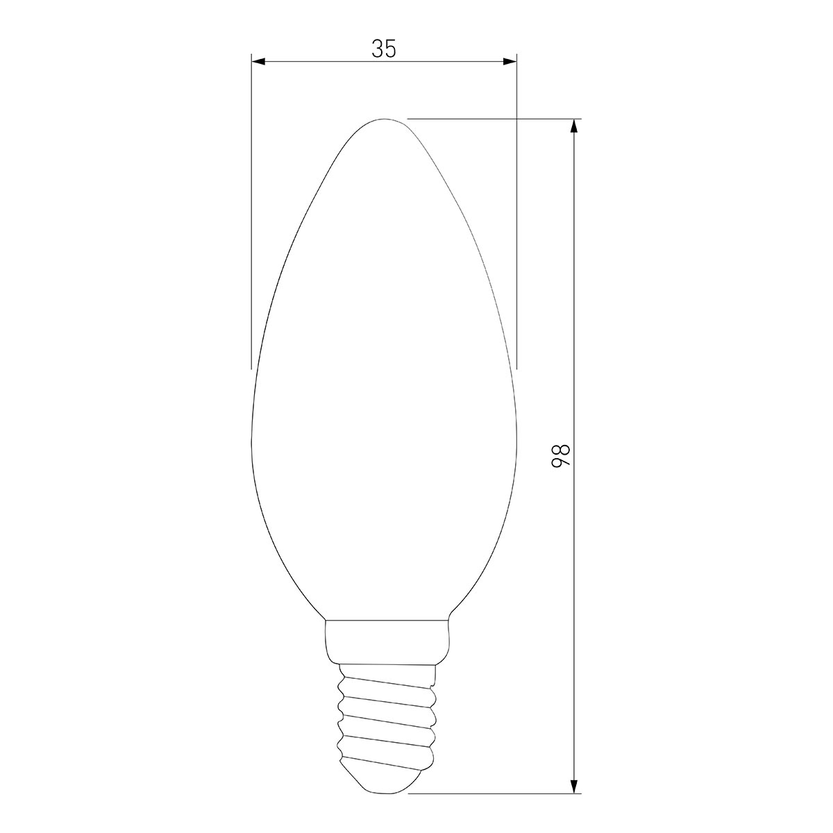 Лампа светодиодная филаментная BLE1409 E14 9W 3300K прозрачная 4690389150678