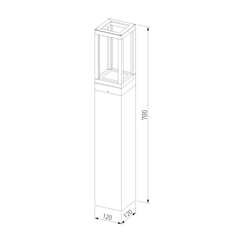 Ландшафтный светодиодный светильник Frame 1529 TECHNO LED серый 4690389172373 a051860