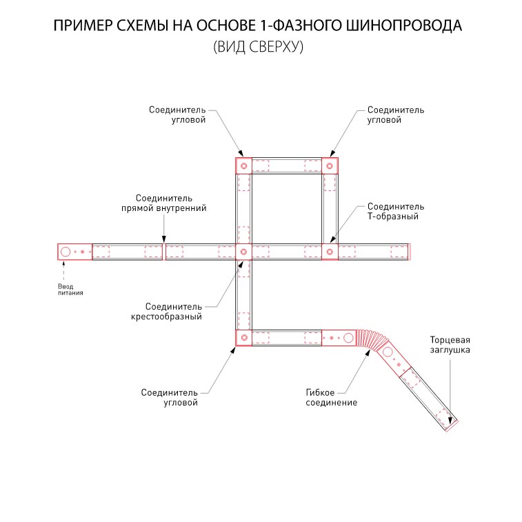 Шинопровод встраиваемый однофазный Track Rail WH Recessed 4690389178535