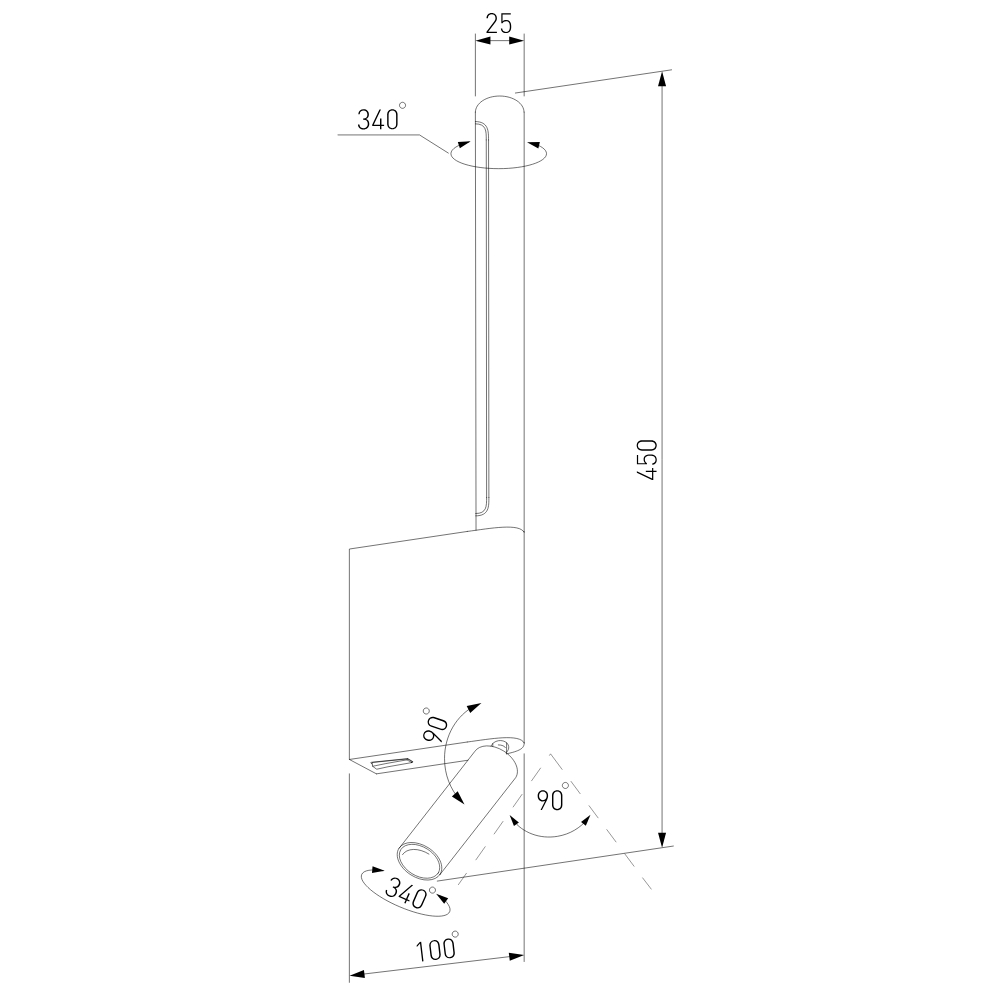 Настенный светильник Sarca 4690389204524 40111/LED a066403