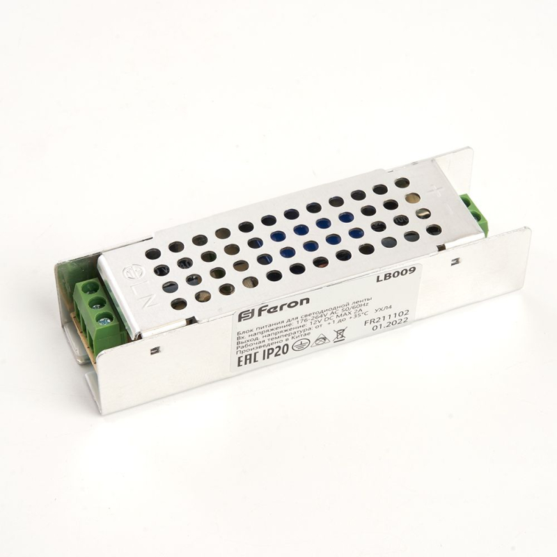 Блок питания для светодиодной ленты LB009 12V 36W IP20 3A 176-264В 48007
