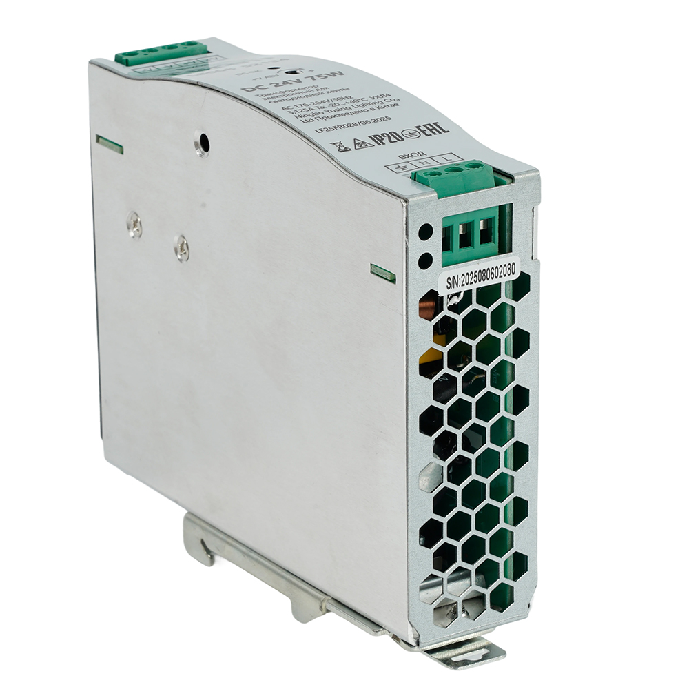 Трансформатор электронный на DIN-рейку LB008 75W 24V IP20 52134