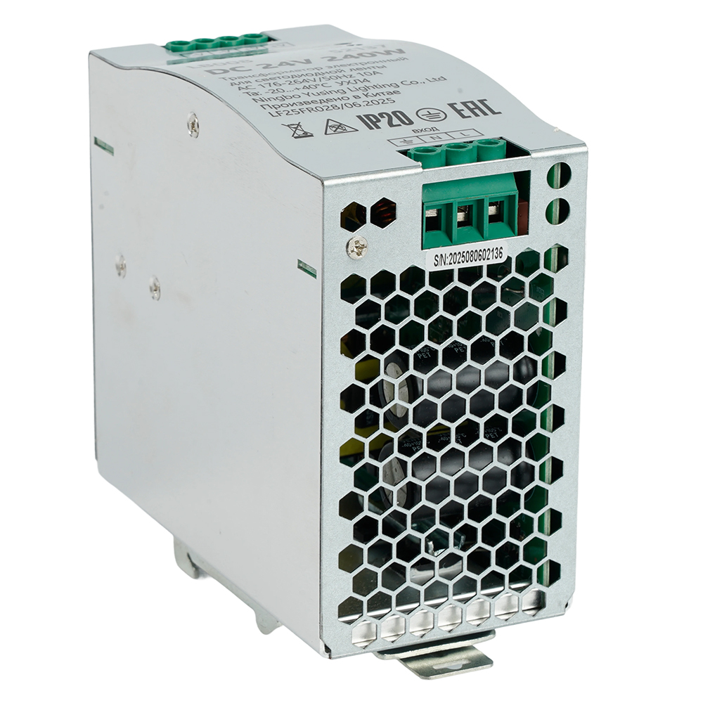 Трансформатор электронный на DIN-рейку LB008 240W 24V IP20 52137