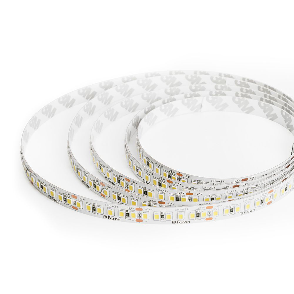 Светодиодная лента 24V LS502, 180*SMD2835, 16W/m, IP20, 4000К (нейтральный белый) 53090