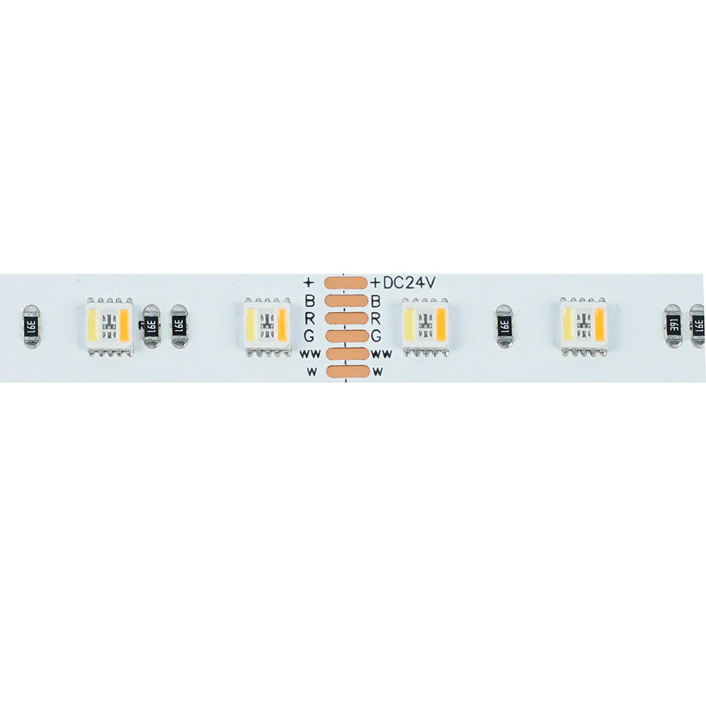 Лента светодиодная 24V LS508, 60*SMD5050, 20W/m, IP20, RGB+2300К+6500K 53336