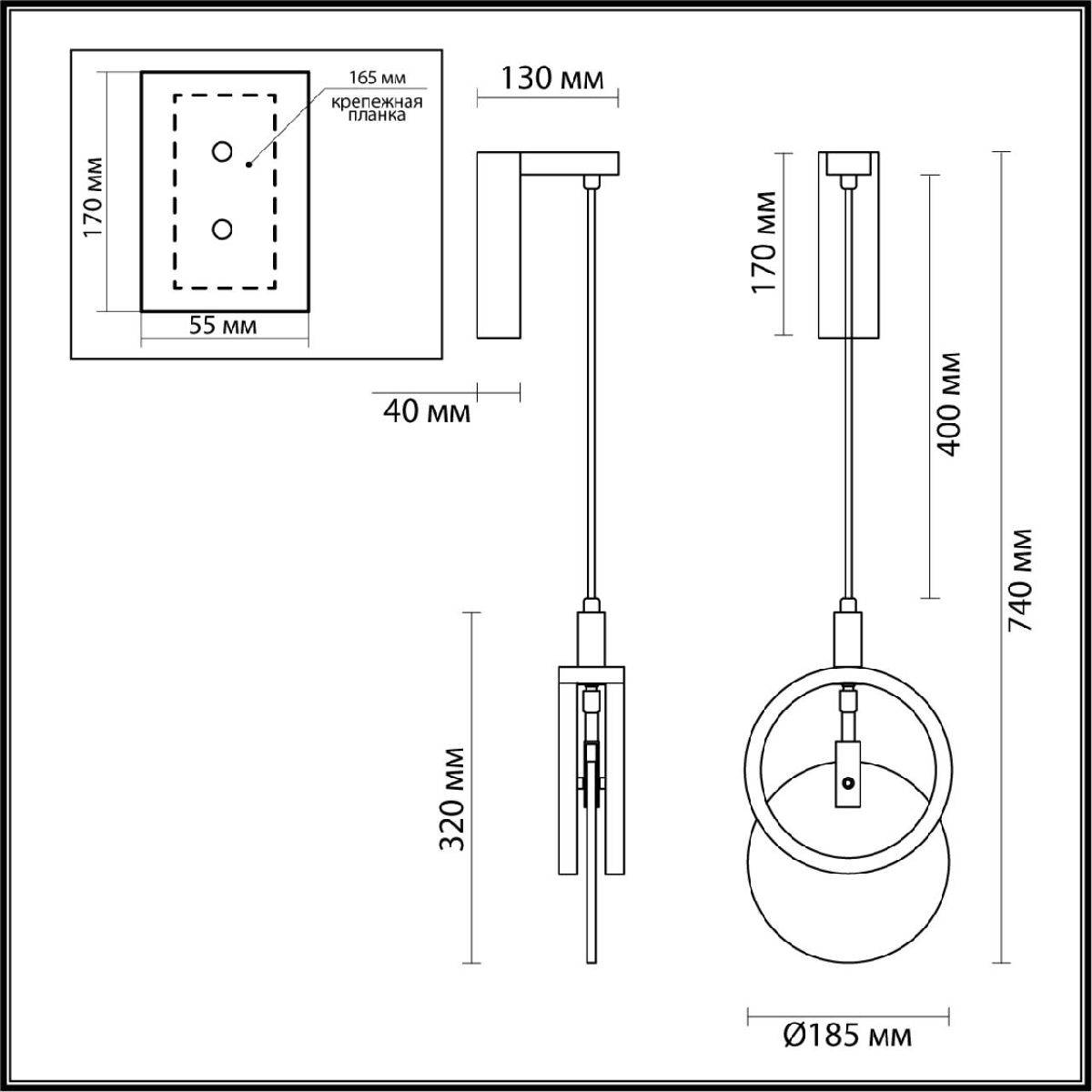 Настенный светильник Mercury Hightech 5422/17WL