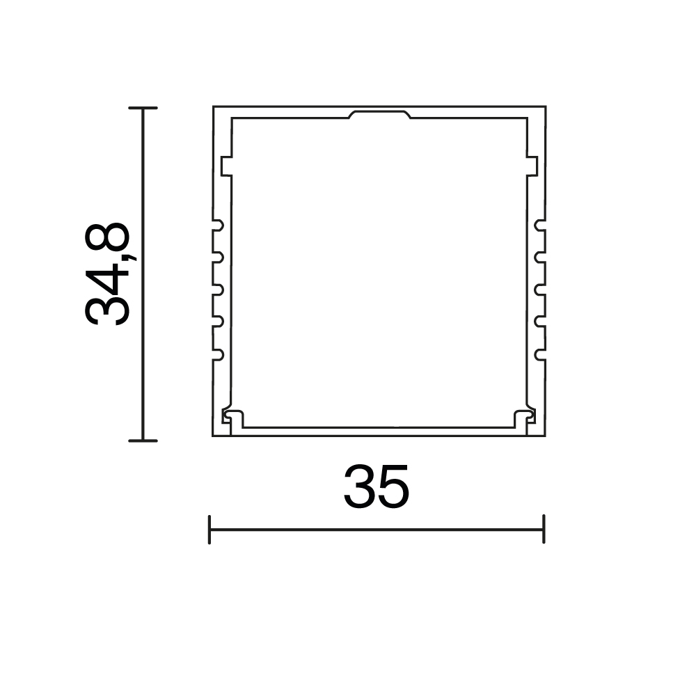 Алюминиевый профиль накладной Led Strip ALM-3535AT-S-2M 631008
