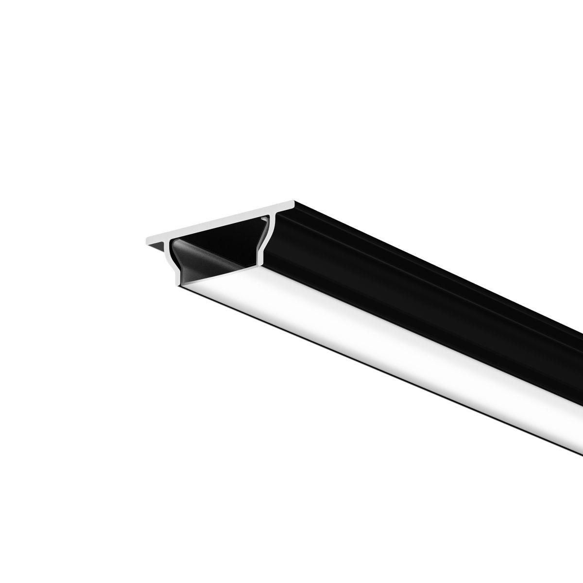 Алюминиевый профиль Led Strip накладной с вертикальным изгибом (Черный, 2 м) ALM-1103-B-2M 631018