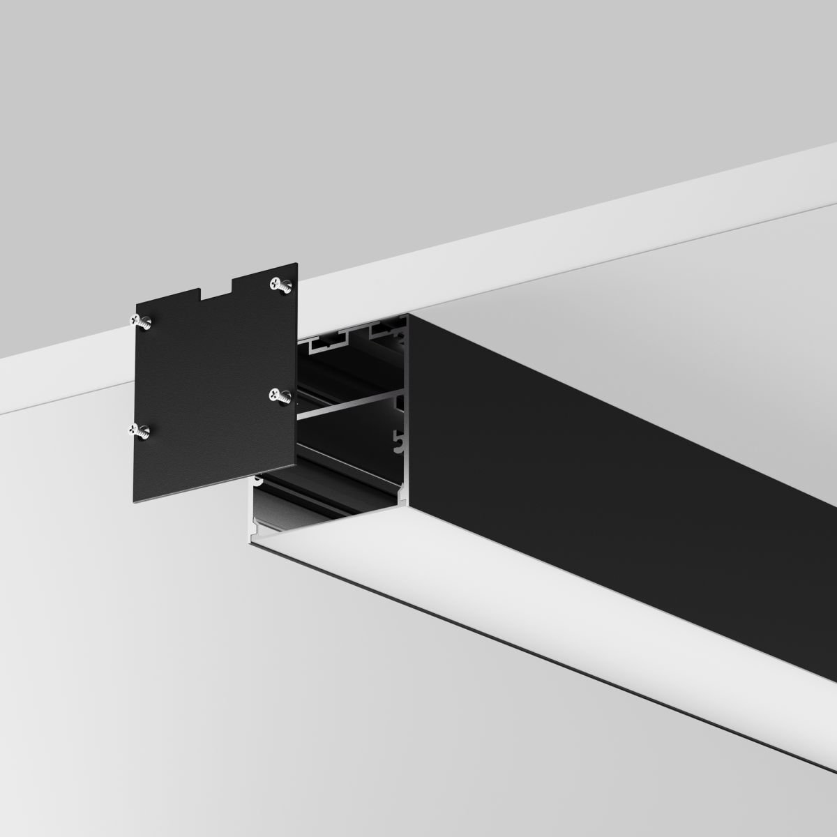Алюминиевый профиль накладной-подвесной 50x50 Led Strip ALM-5050T-B-2M 633008