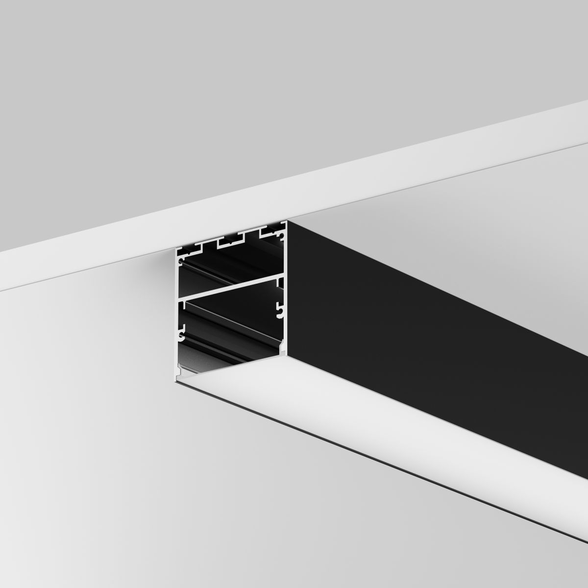 Алюминиевый профиль накладной-подвесной 50x50 Led Strip ALM-5050T-B-2M 633008