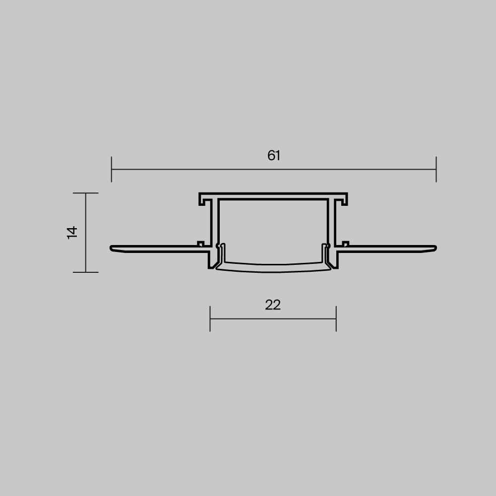 Алюминиевый профиль встраиваемый скрытого монтажа Led Strip ALM-011-S-3M 636009