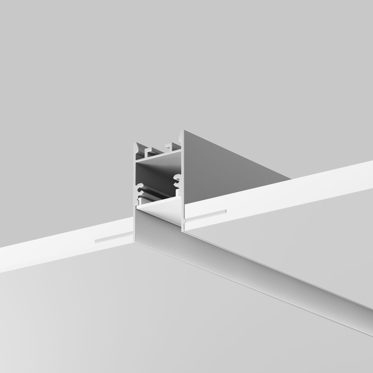 Алюминиевый профиль встраиваемый скрытого монтажа Led Strip ALM-6542-S-2M 636012