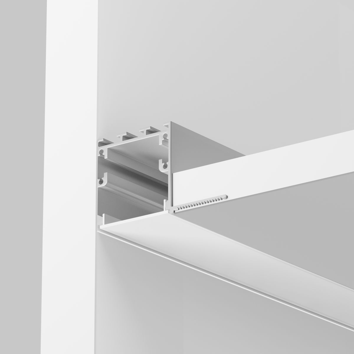 Алюминиевый профиль встраиваемый скрытого монтажа 59x59 Led Strip ALM-5959-S-2M 636014