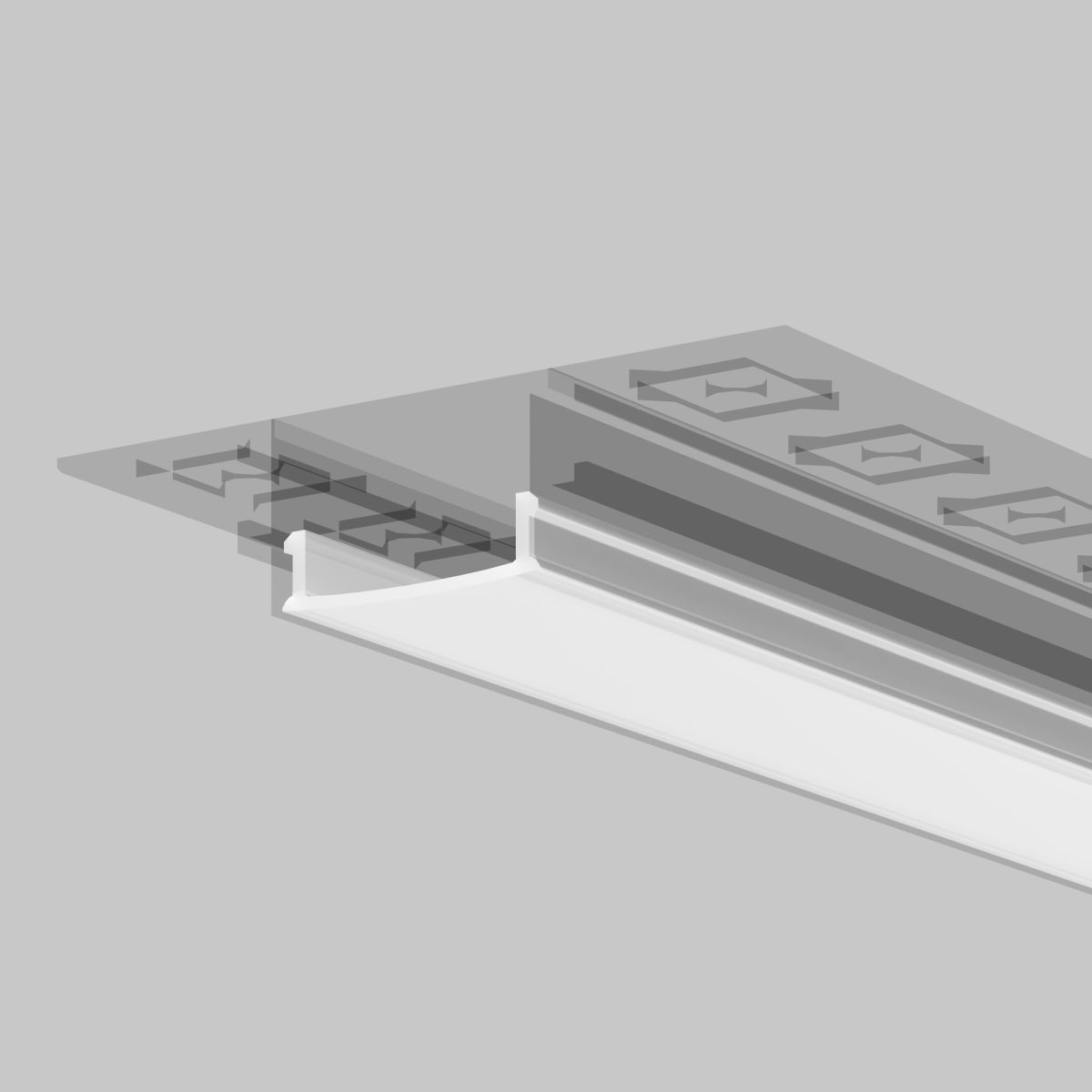 Рассеиватель для профиля 61×14 Led Strip ALM-6114-O-DF-10M 642015