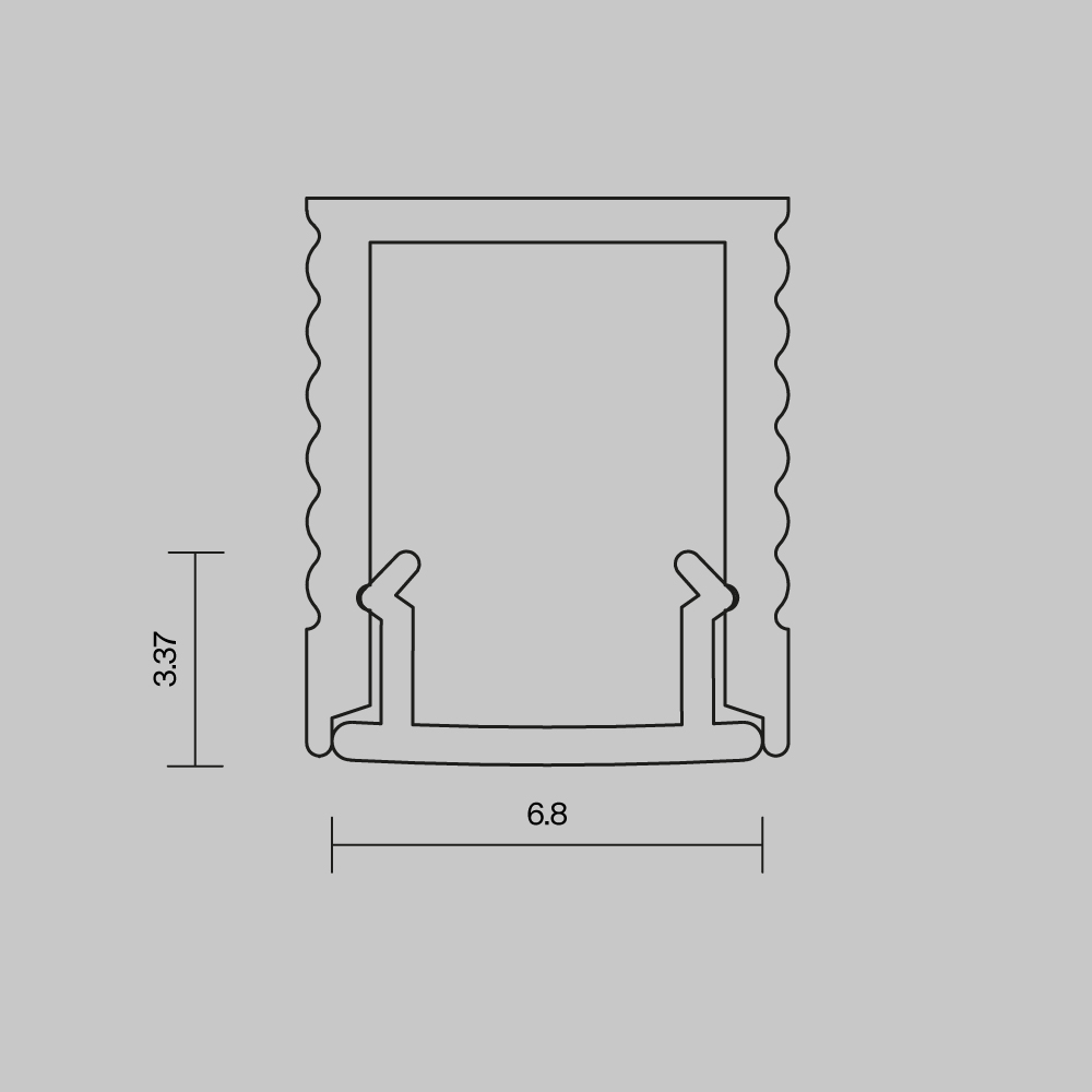 Рассеиватель для профиля 8x9, 12x9 (Белый, 10 м), ALM-0809-O-DF-10M Led Strip 642088