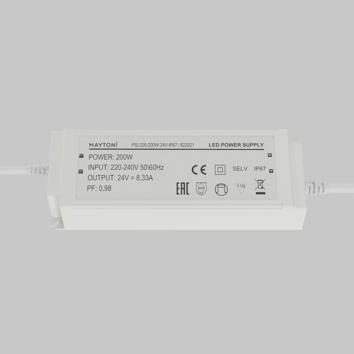Источник напряжения Led Strip PSL026 24В 200Вт IP67 822021