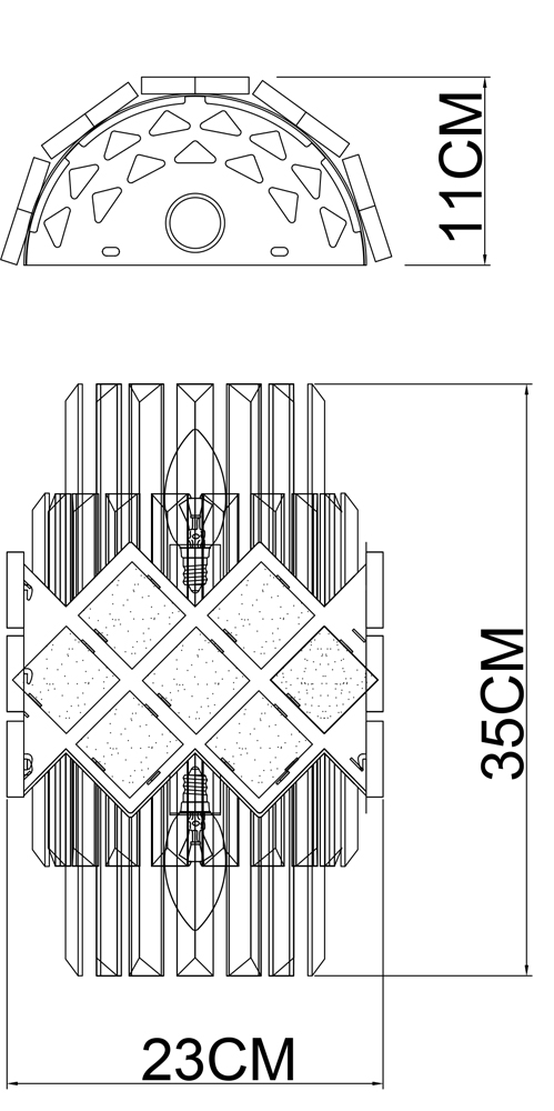 Настенный светильник Amelia A1039AP-2BK