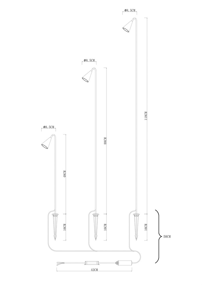 Ландшафтный светильник Muliphein A1084PA-3BK