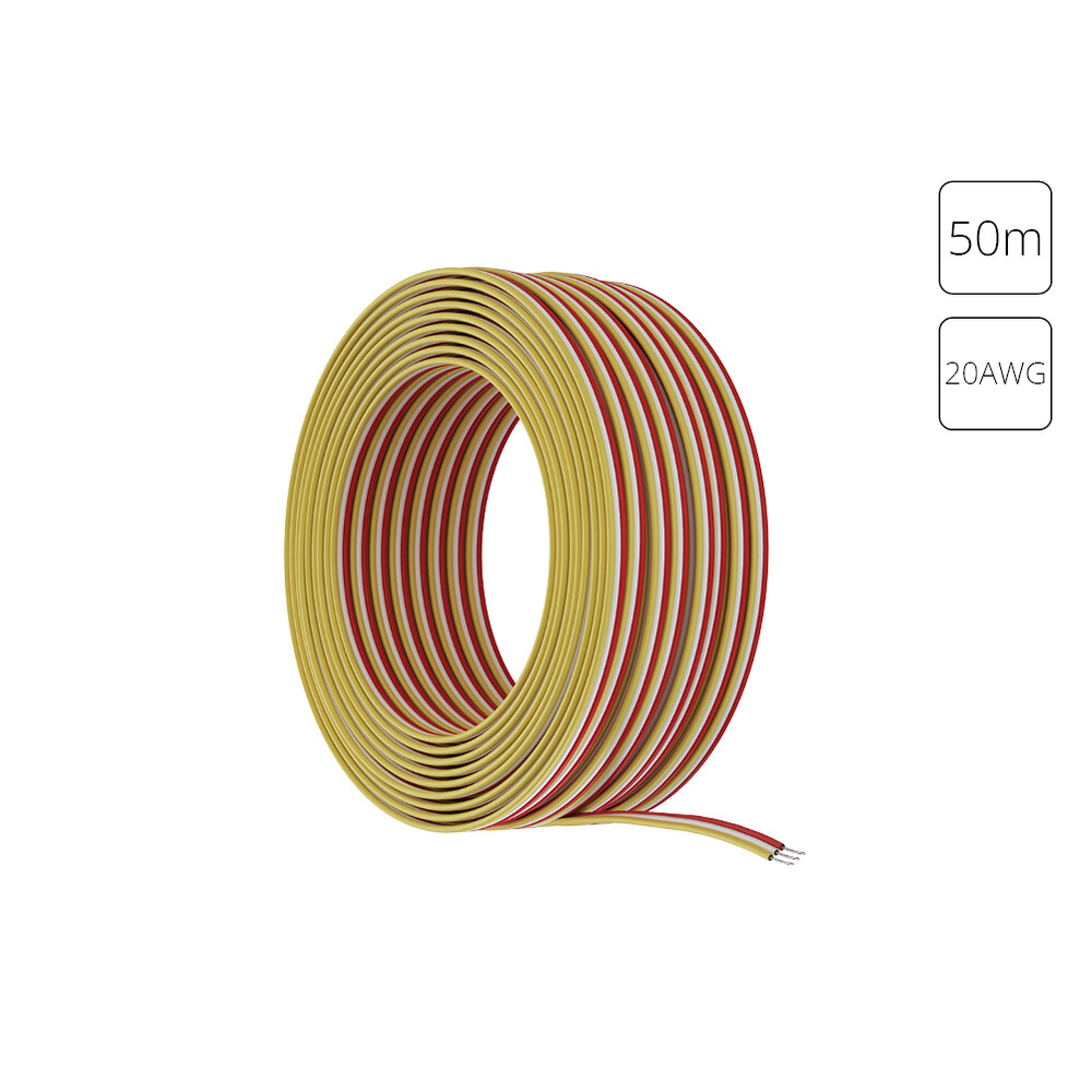 Провод 3-жильный для светодиодной ленты MIX 50м, 20AWG Strip-Accessories A20-3W