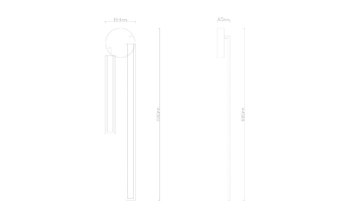 Настенный светильник Dabih A2019AP-36BK